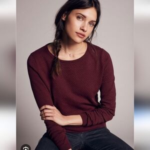 LOFT Knit Burgundy Sweater Size XS - Good Condition
